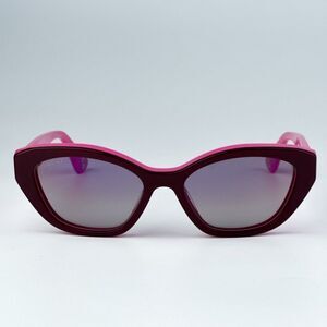 NEW Gucci GG1638S 003 Burgundy Fuchsia Red Mirrored Women Cat Eye Sunglasses